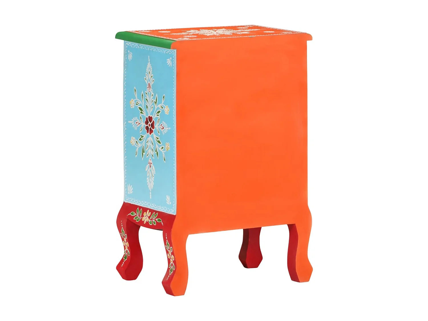 Garden Furniture -  Comodino Dipinto a Mano 40x30x60 cm in Legno Massello di Mango