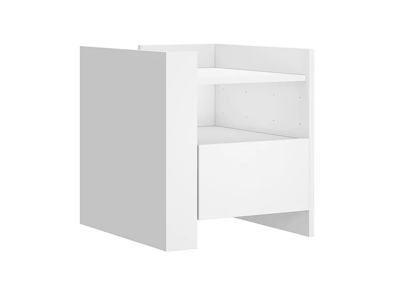 Chesnee  Table de chevet blanc 45x50x50 cm bois d’ingénierie