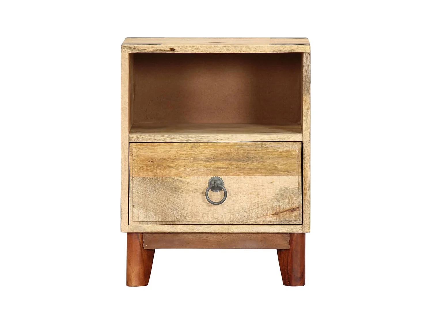 Garden Furniture -  Table de chevet 40 x 30 x 52 cm Bois de manguier massif brut