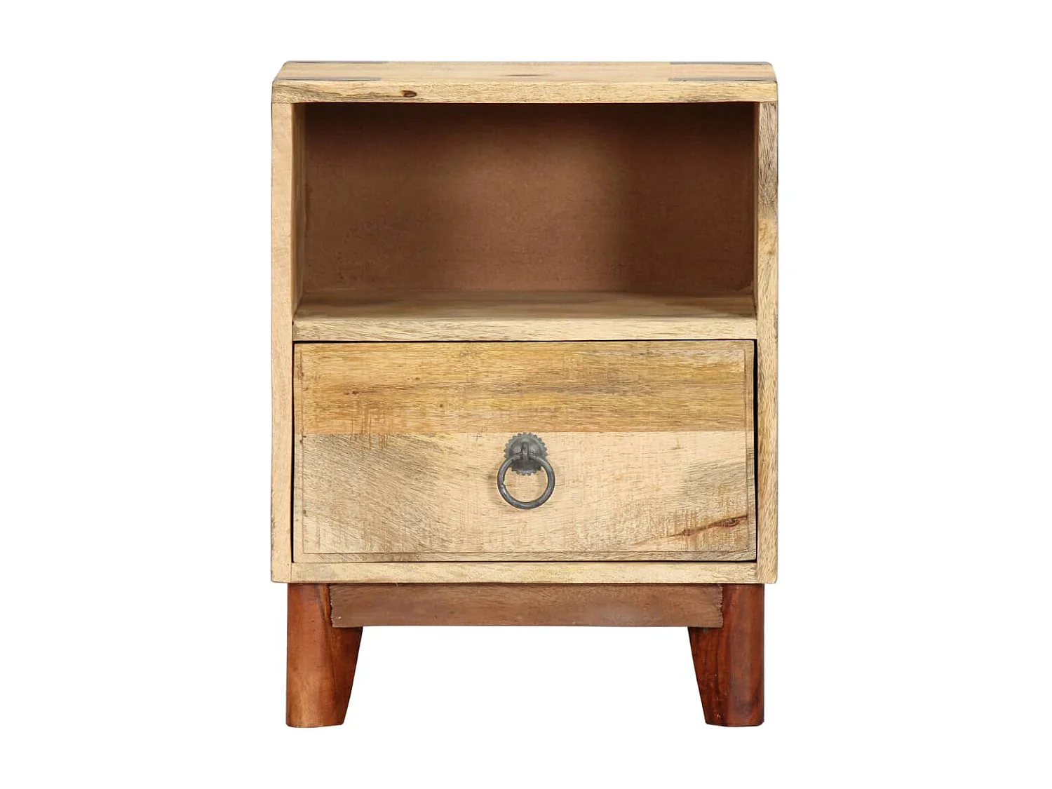 Garden Furniture -  Table de chevet 40 x 30 x 52 cm Bois de manguier massif brut