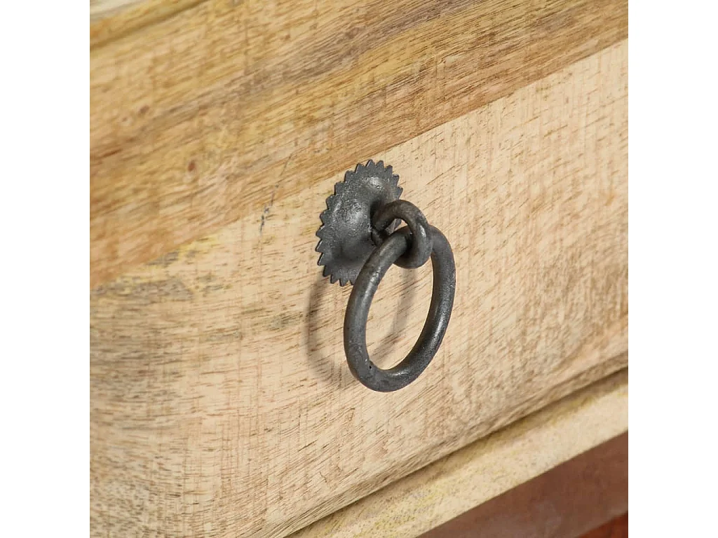 Garden Furniture -  Table de chevet 40 x 30 x 52 cm Bois de manguier massif brut