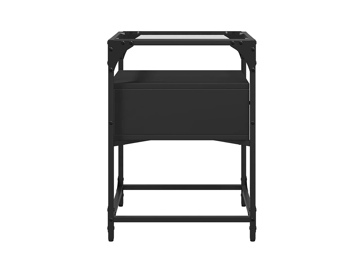 Kirsi  Tables de chevet 2 pcs noir 40x40x55 cm bois d’ingénierie