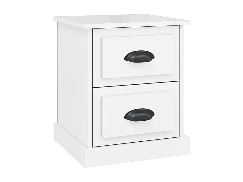 Arras  Nachttisch Hochglanz-Weiß 39x39x47,5 cm Holzwerkstoff