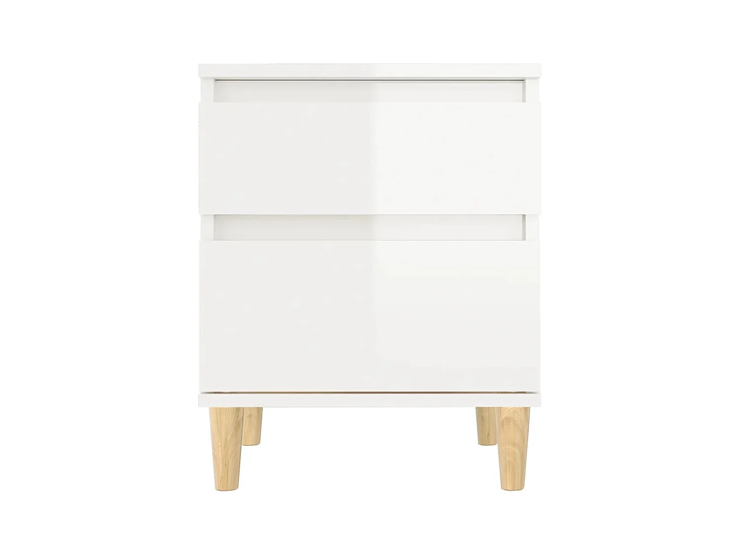 Montmorency  Table de chevet Blanc brillant 40x35x50 cm