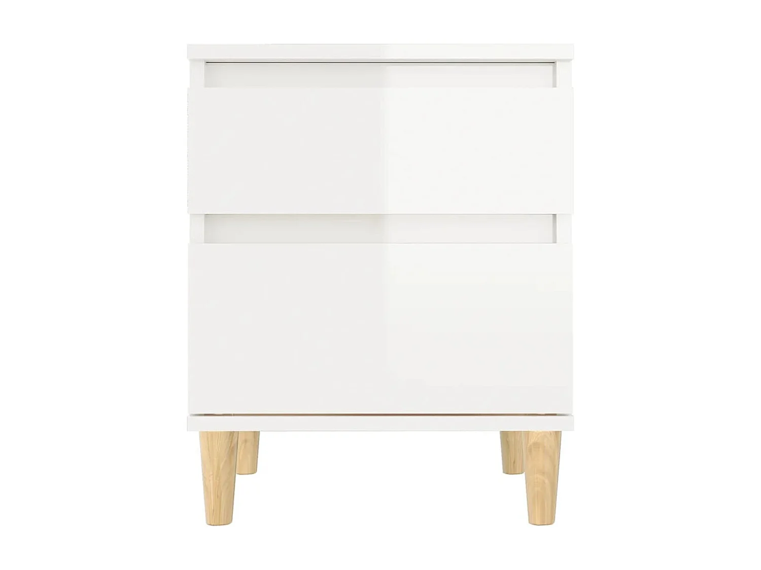 Montmorency  Table de chevet Blanc brillant 40x35x50 cm