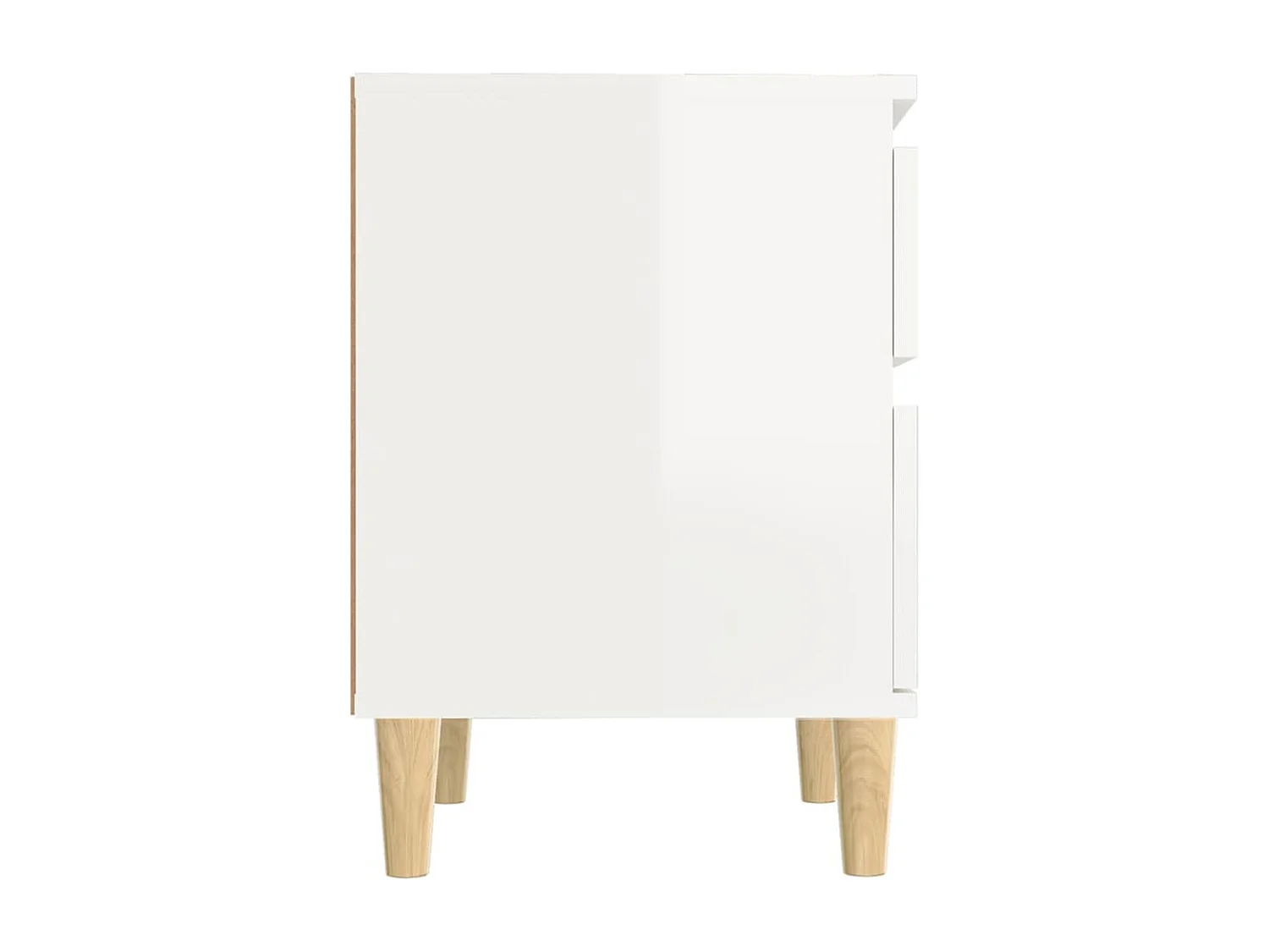 Montmorency  Table de chevet Blanc brillant 40x35x50 cm