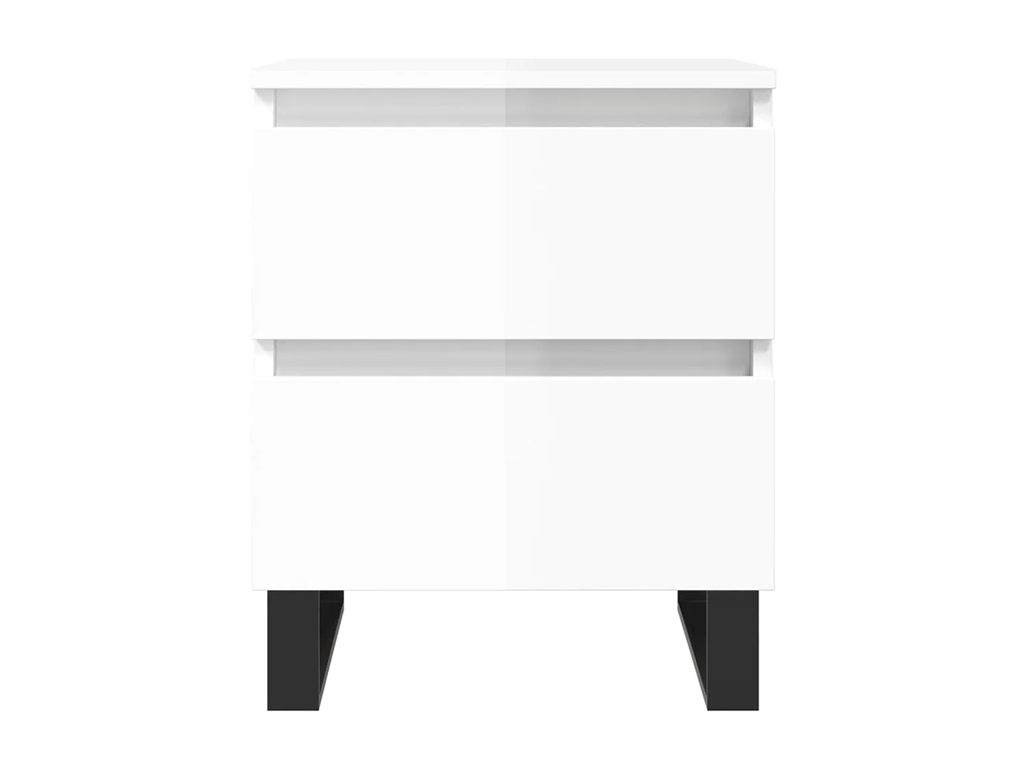 Westfield  Tables de chevet 2 pcs blanc brillant 40x35x50 cm