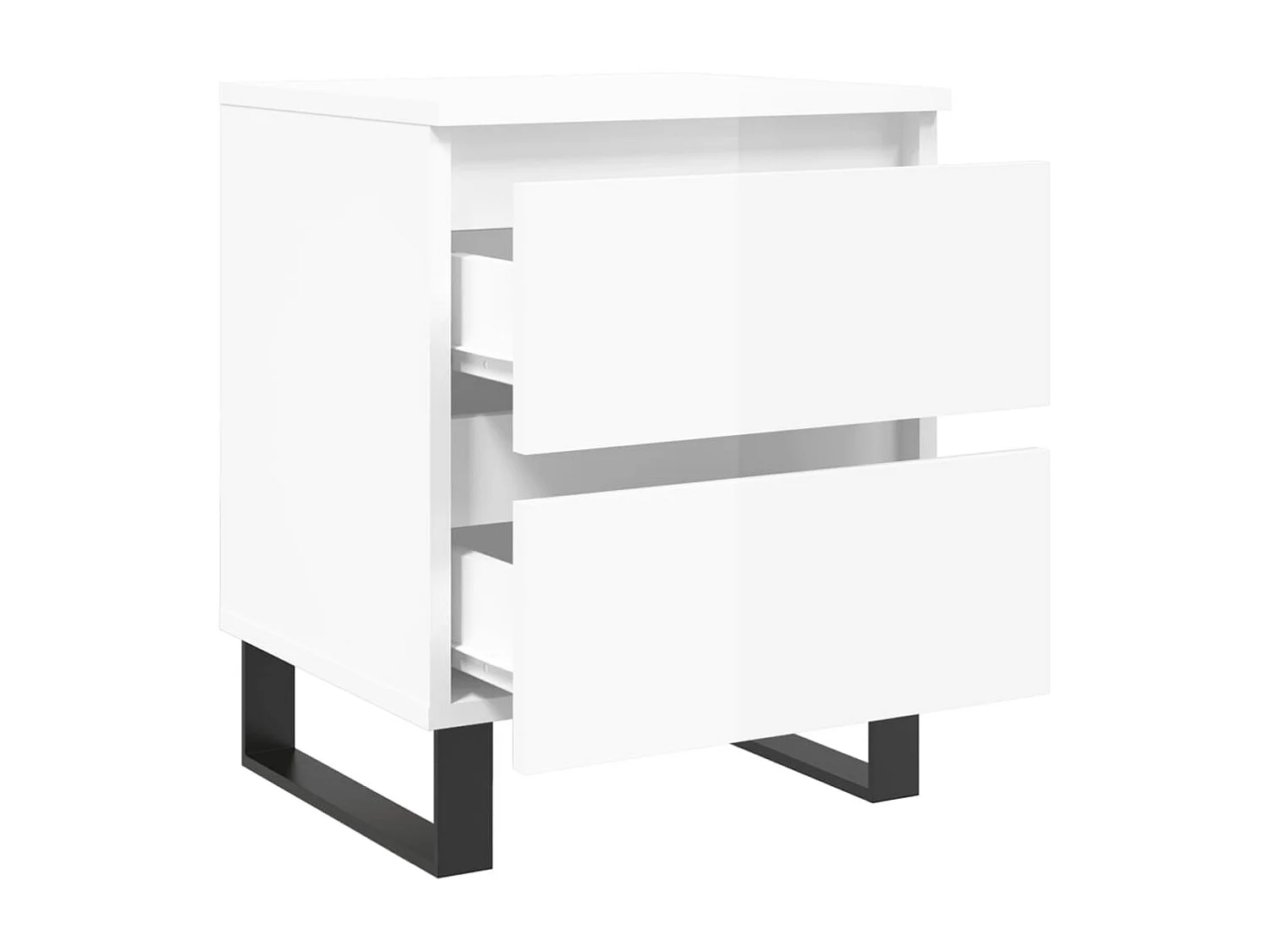 Westfield  Tables de chevet 2 pcs blanc brillant 40x35x50 cm
