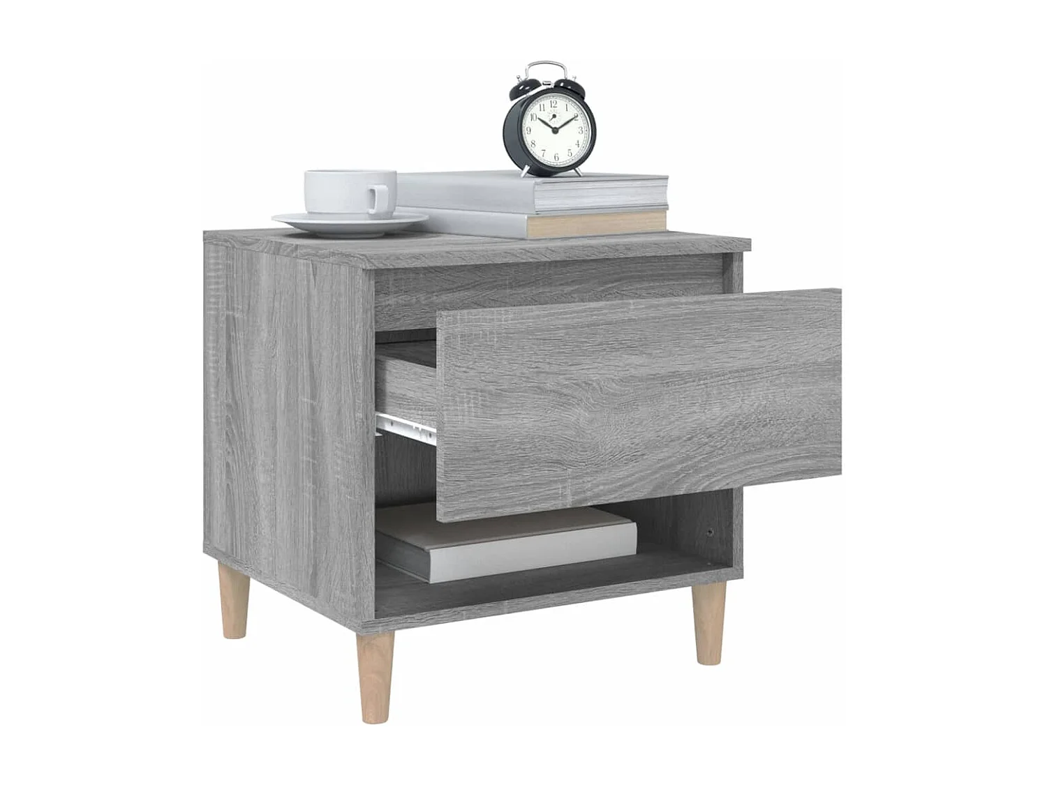 Galorn  Tables de chevet 2 pcs Sonoma gris 50x46x50cm Bois d’ingénierie