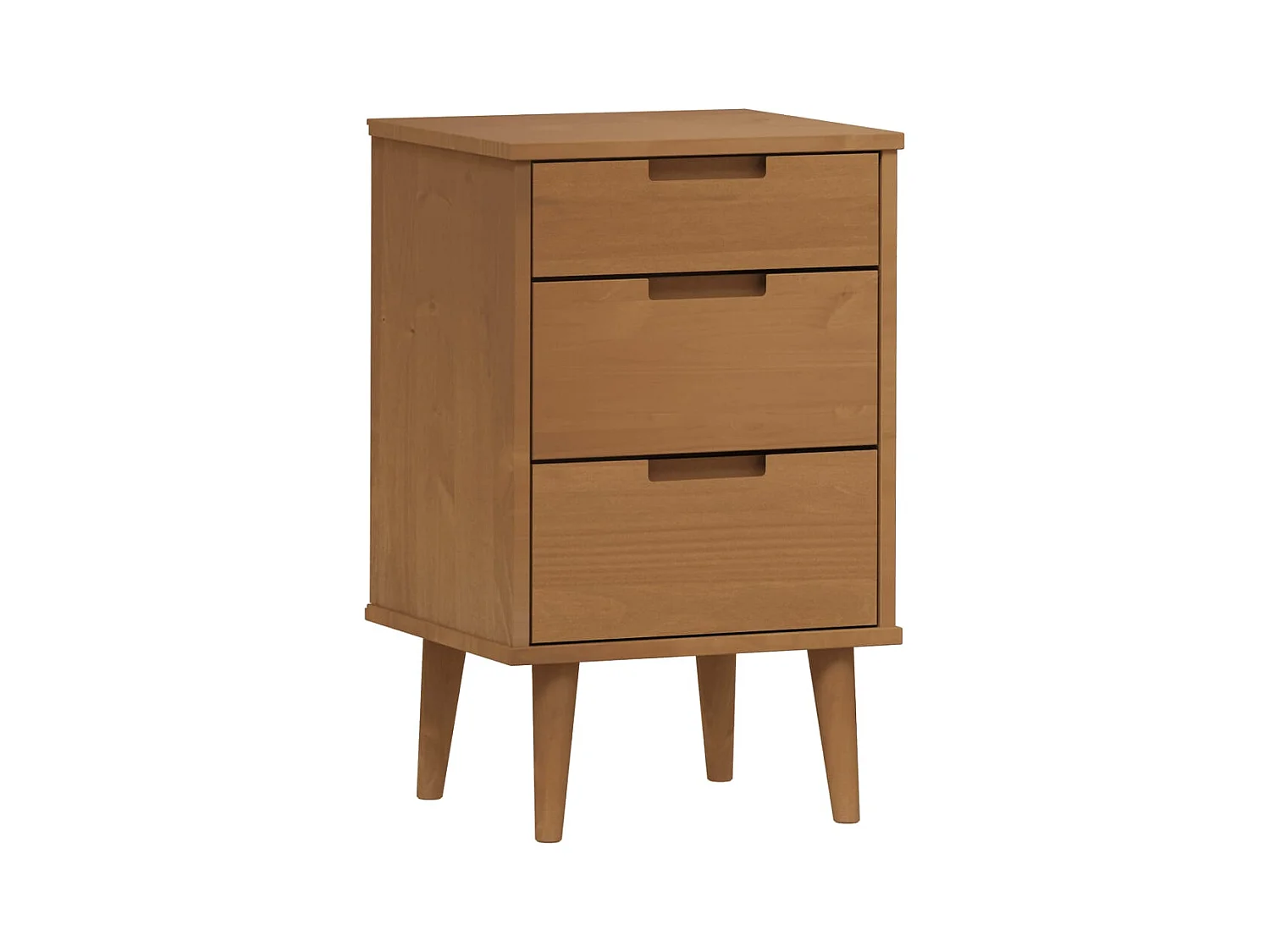 Marie-Aline  Table de chevet MOLDE Marron 40x35x65 cm Bois de pin solide