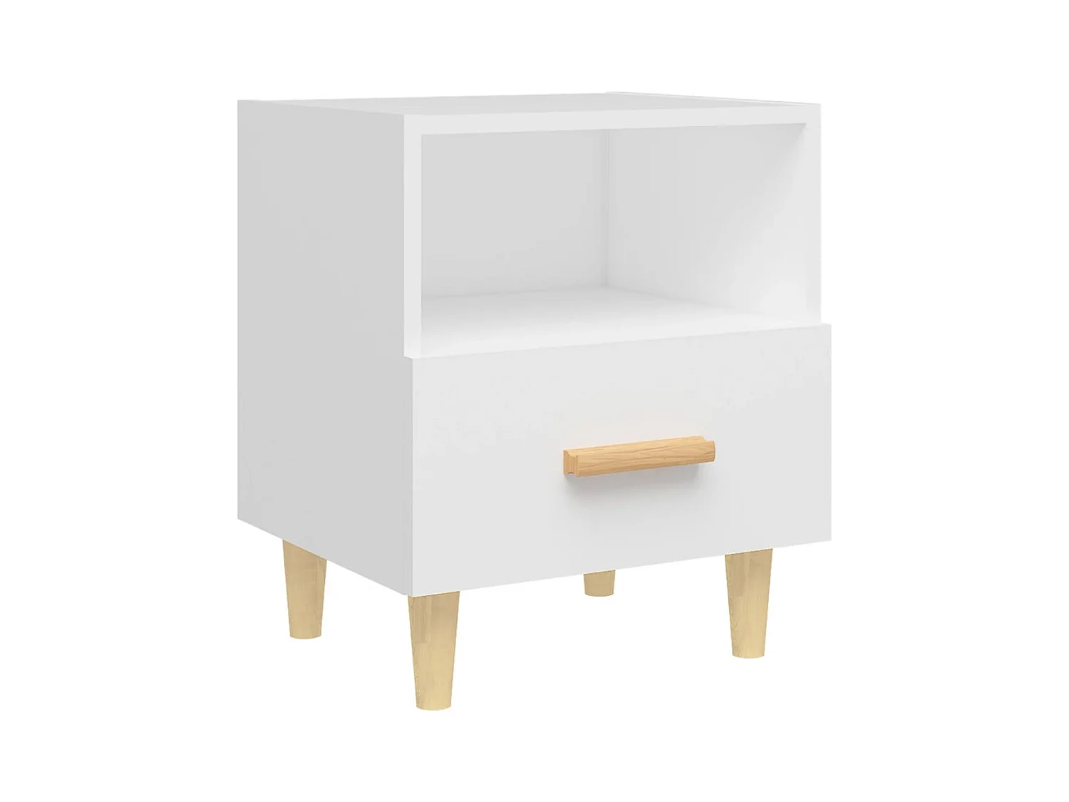 Nieuw-Beijerland  Table de chevet Blanc 40x35x47 cm