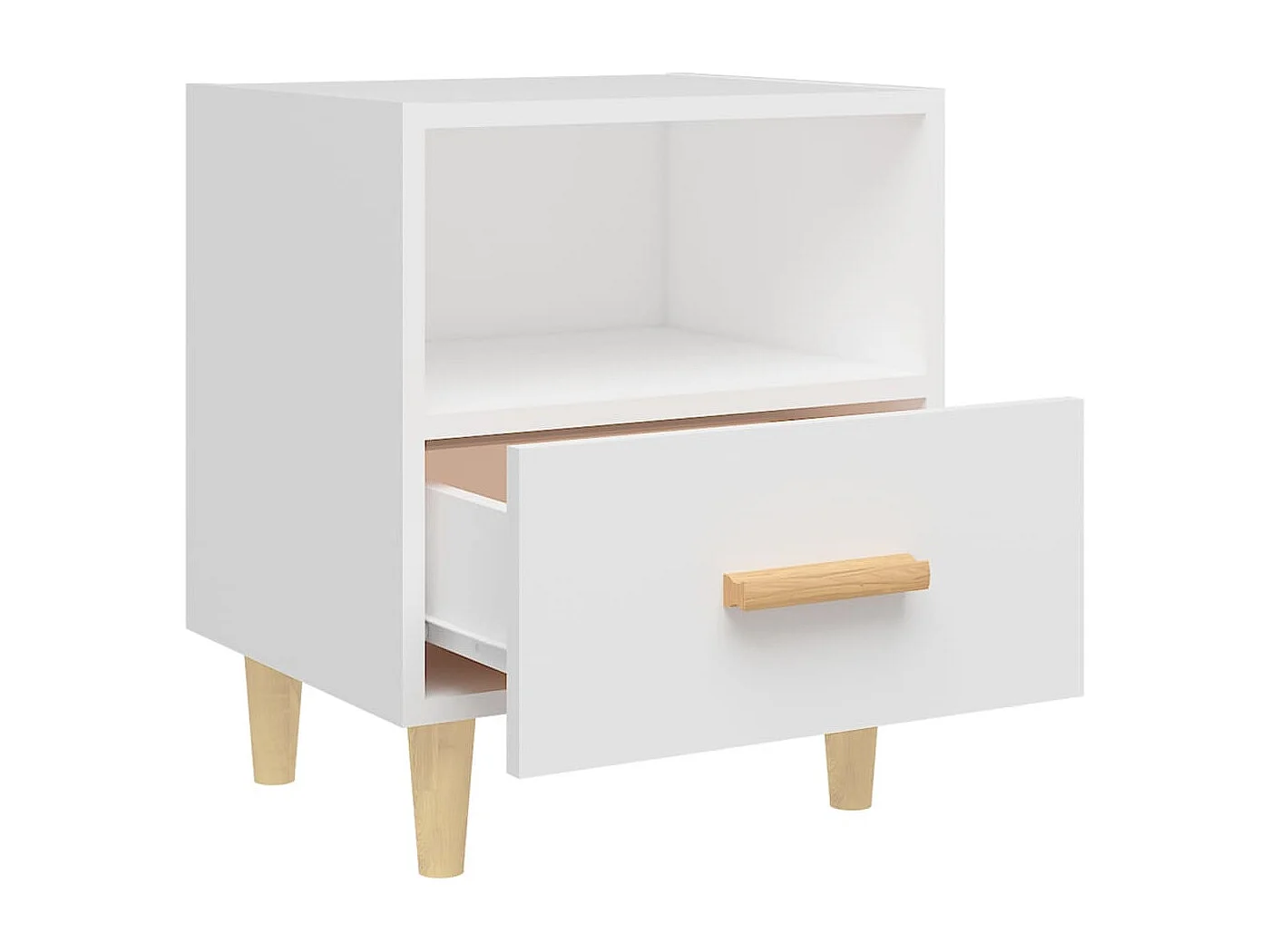 Nieuw-Beijerland  Table de chevet Blanc 40x35x47 cm