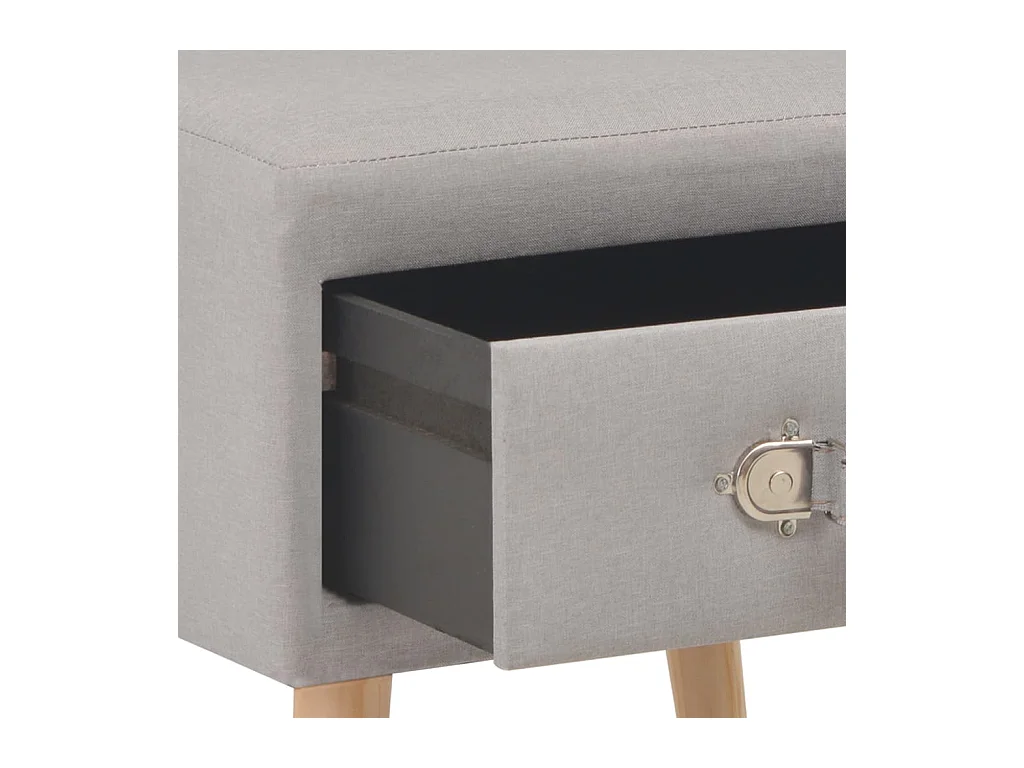 Melina Isabel  Table de chevet Gris 40x35x40 cm Tissu