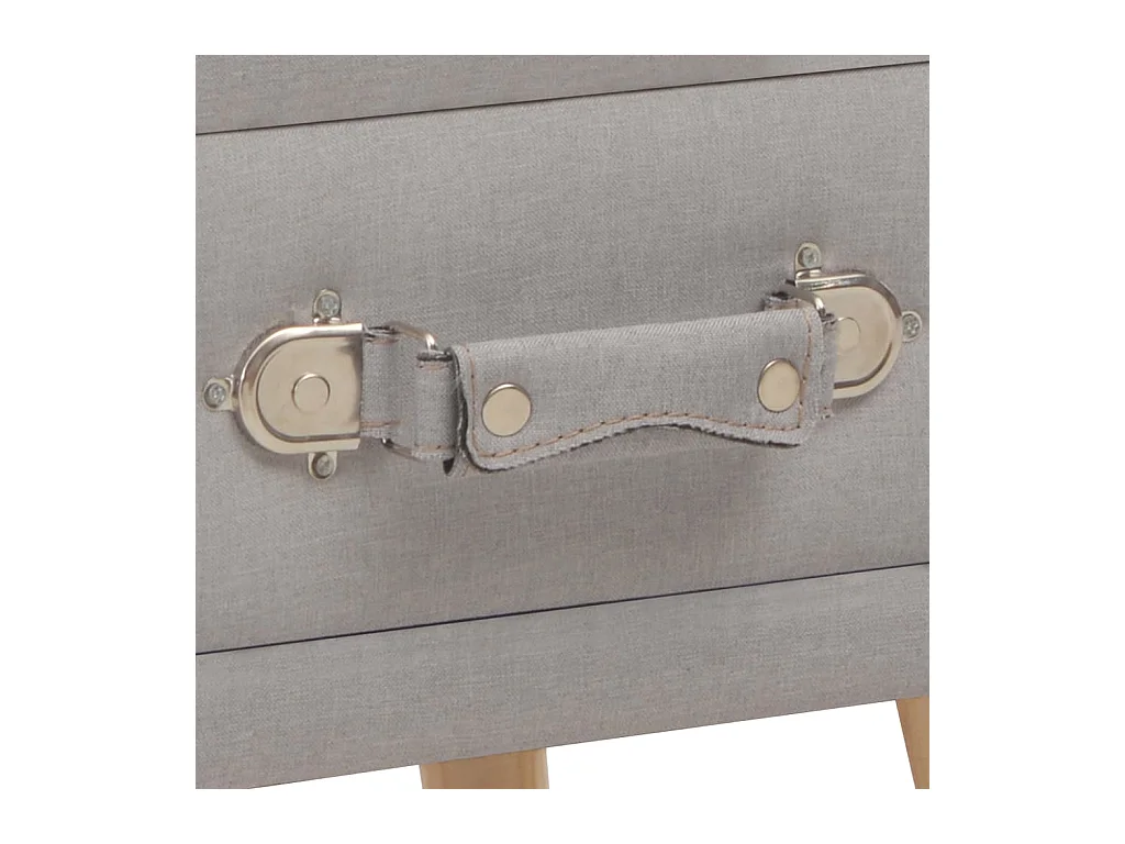 Melina Isabel  Table de chevet Gris 40x35x40 cm Tissu