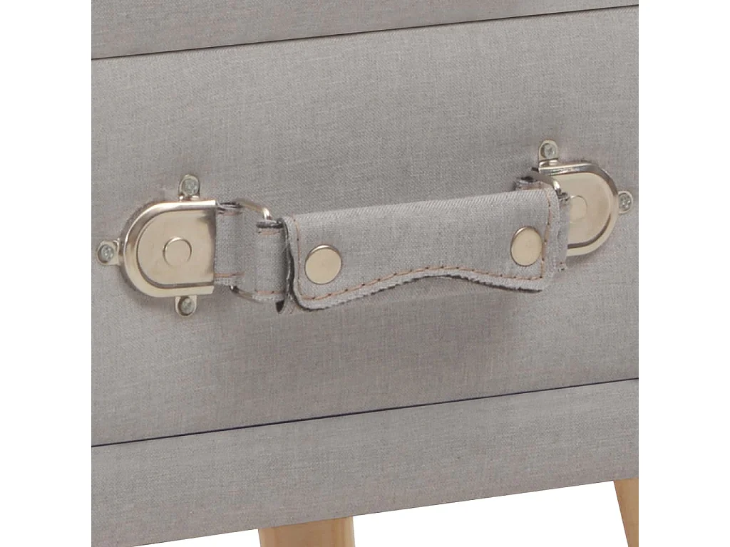 Melina Isabel  Table de chevet Gris 40x35x40 cm Tissu