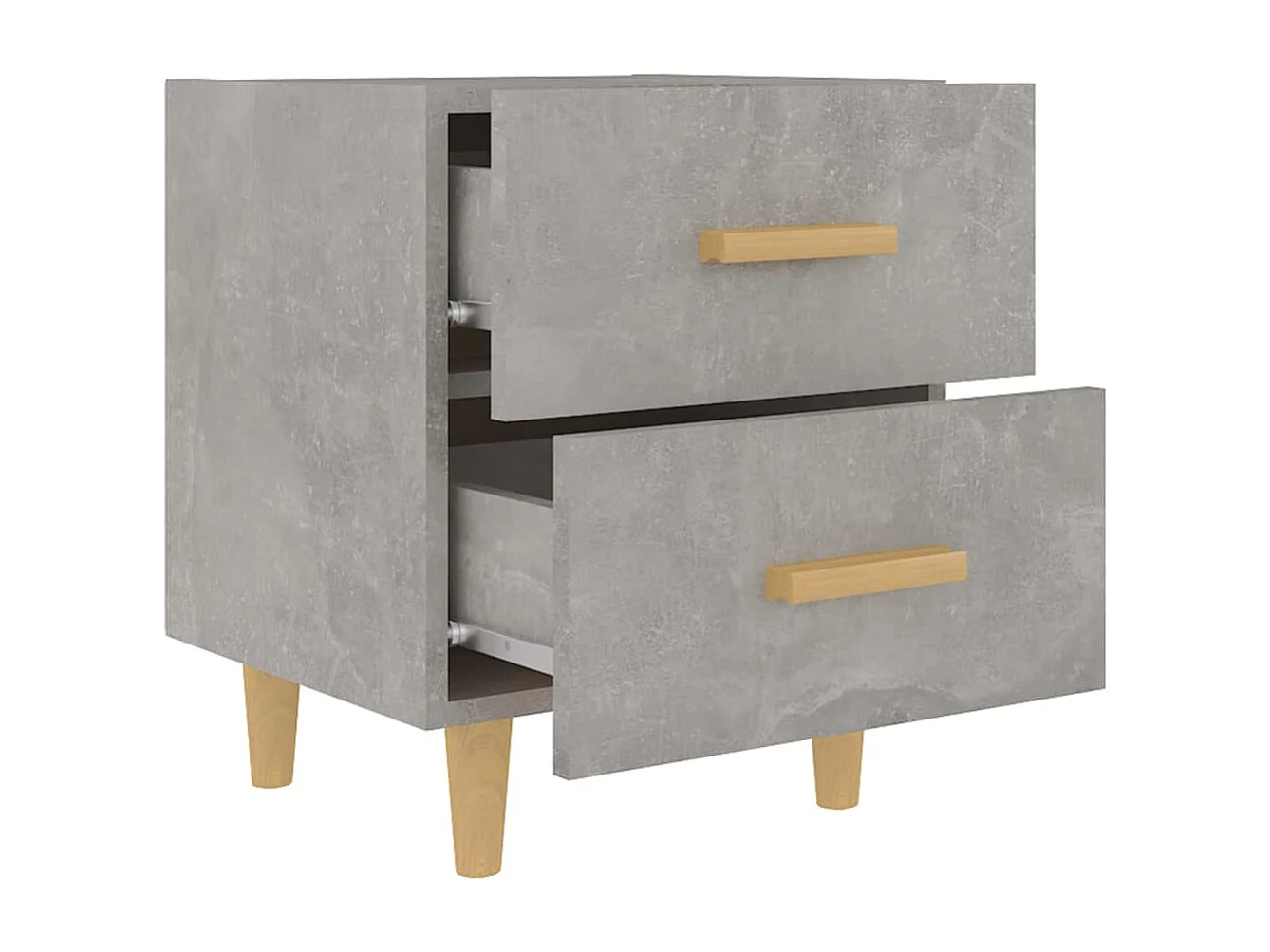 Ferrara  Table de chevet Gris béton 40x35x47,5 cm