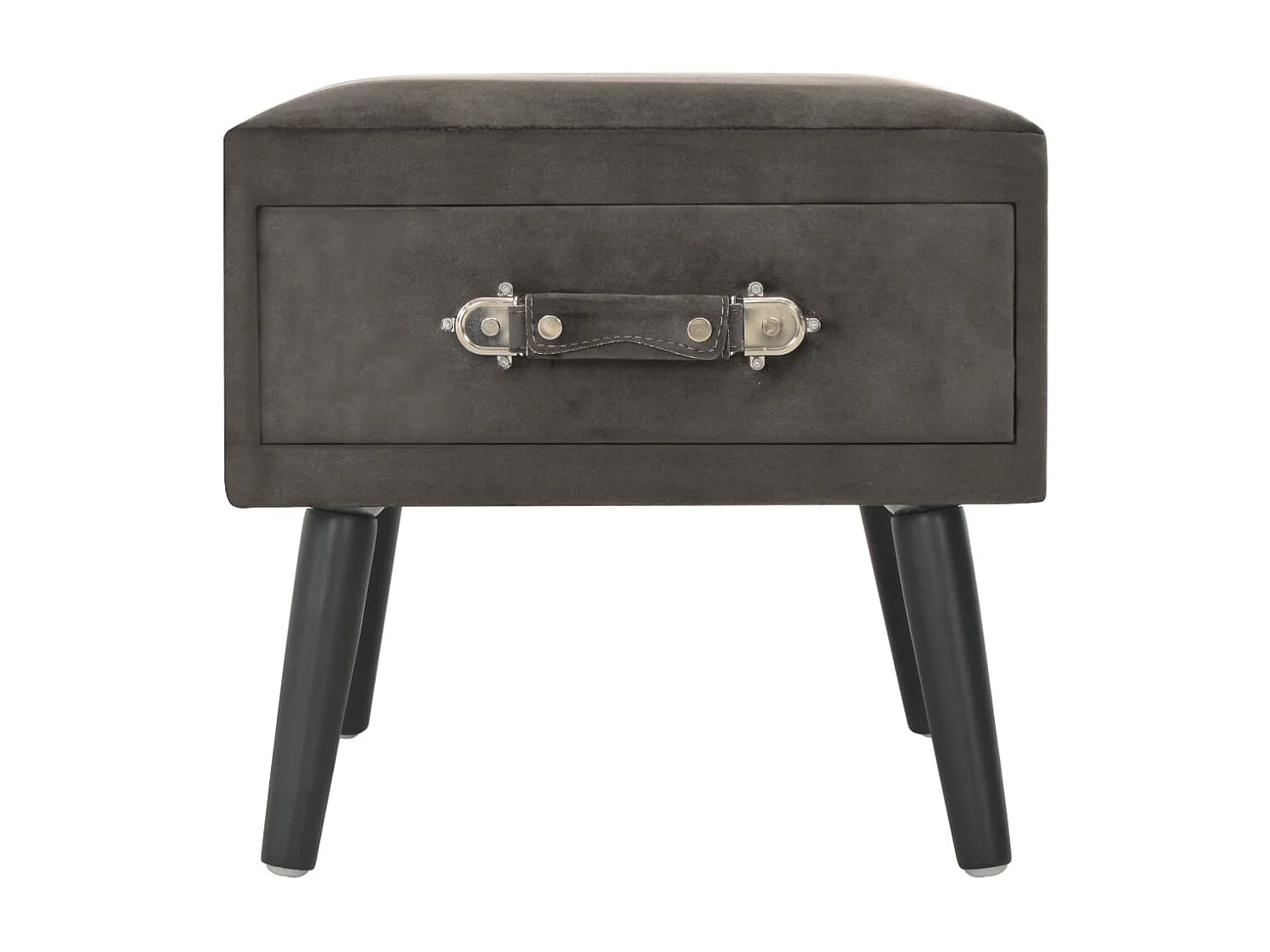 Dorien  Tables de chevet 2 pcs Gris 40x35x40 cm Velours