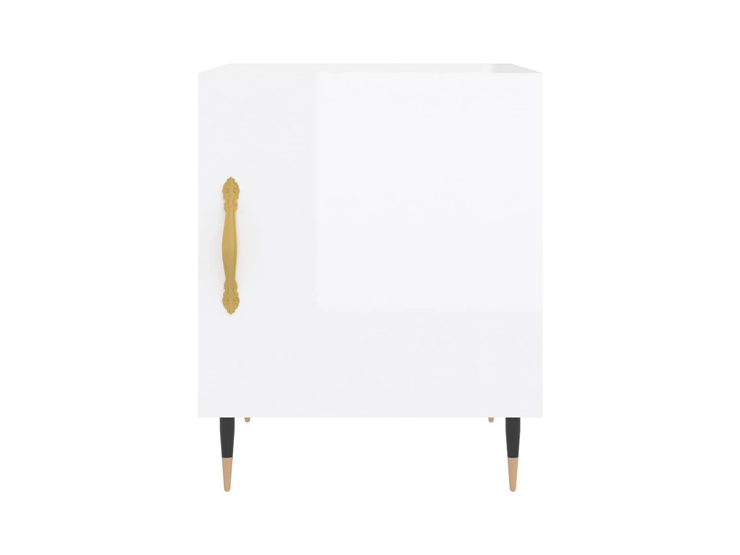 Hayke  Tables de chevet 2 pcs blanc brillant 40x40x50 cm