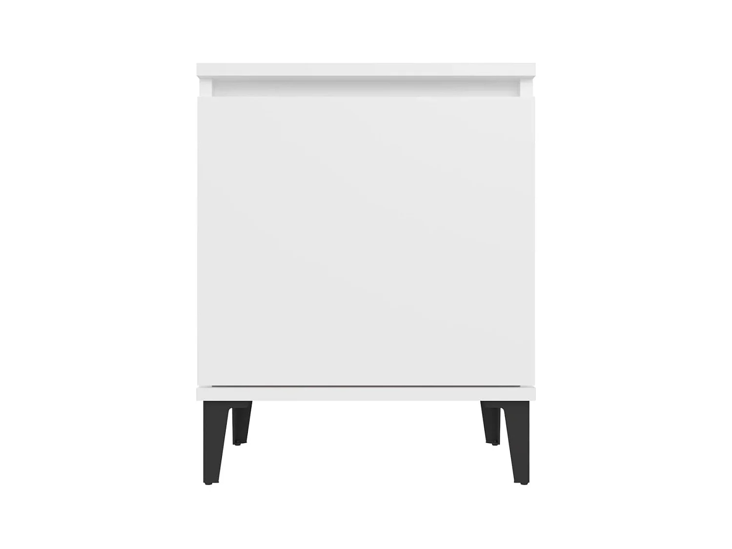 Council Bluffs  Tables de chevet avec pieds en métal blanc 40x30x50 cm