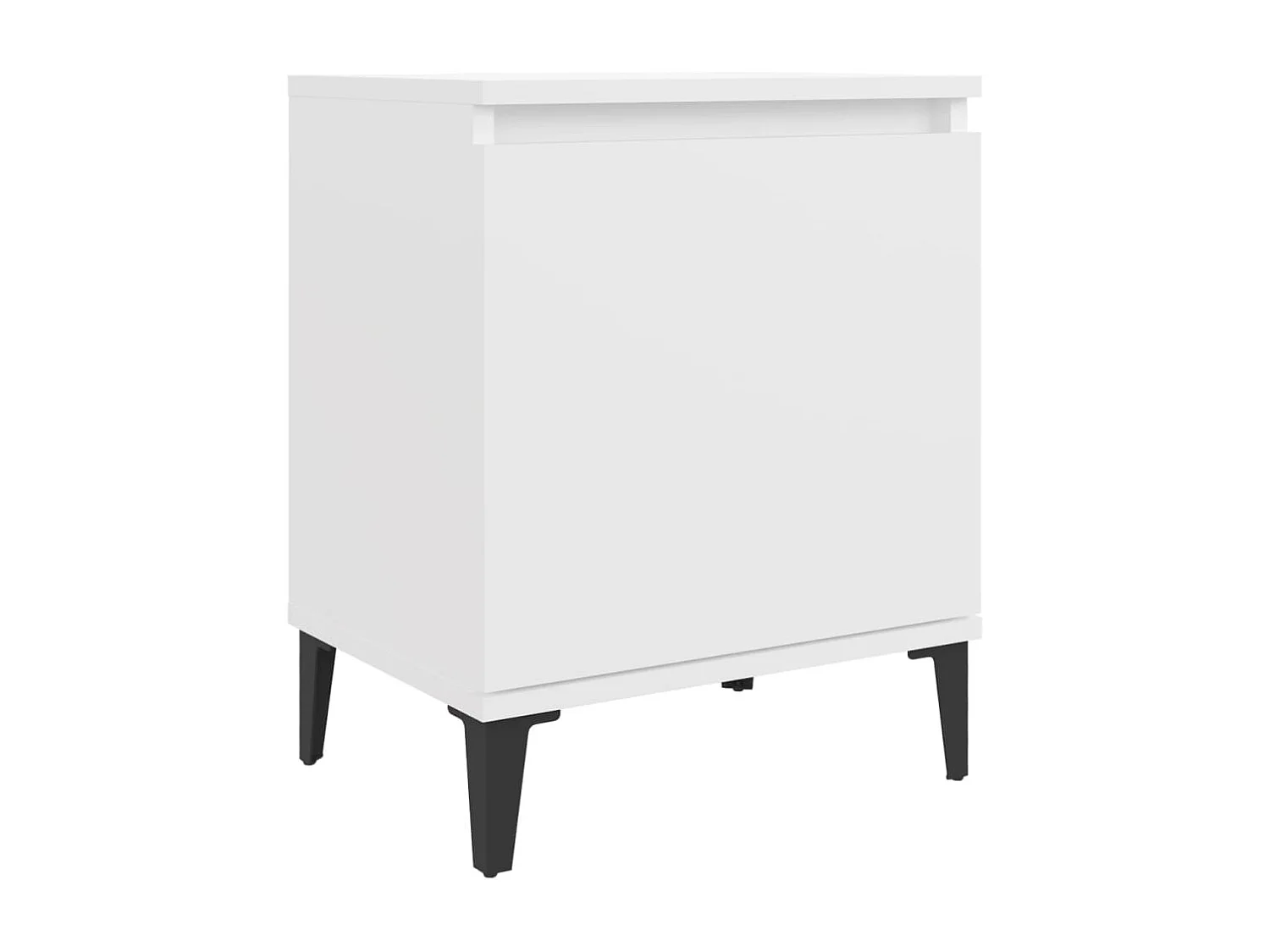 Council Bluffs  Tables de chevet avec pieds en métal blanc 40x30x50 cm