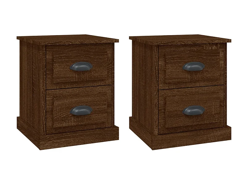 Arras  Tables de chevet 2pcs chêne marron 39x39x47,5cm bois ingénierie