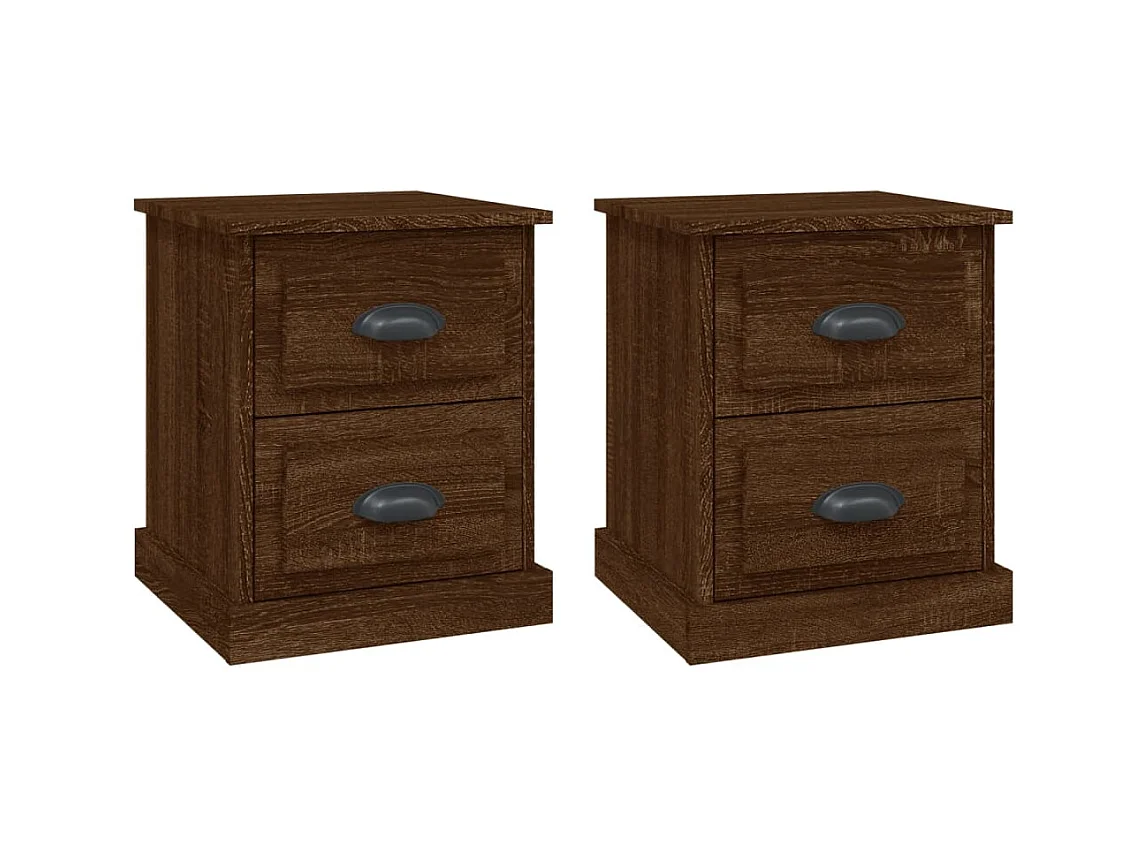Arras  Tables de chevet 2pcs chêne marron 39x39x47,5cm bois ingénierie