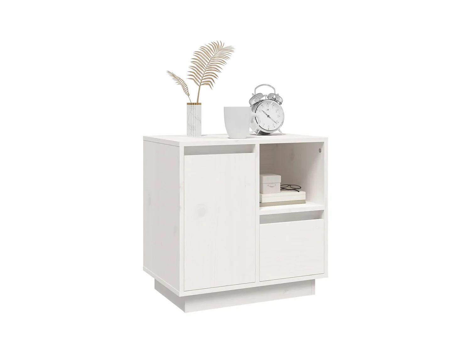 Hollidaysburg  Tables de chevet 2 pcs Blanc 50x34x50 cm Bois de pin massif