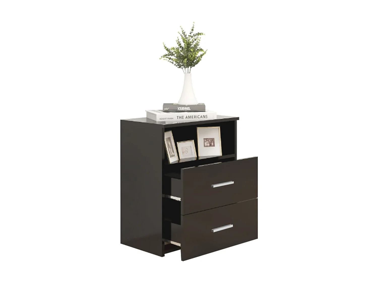 Oldenzaal  Tables de chevet 2 pcs Noir 50x32x60 cm