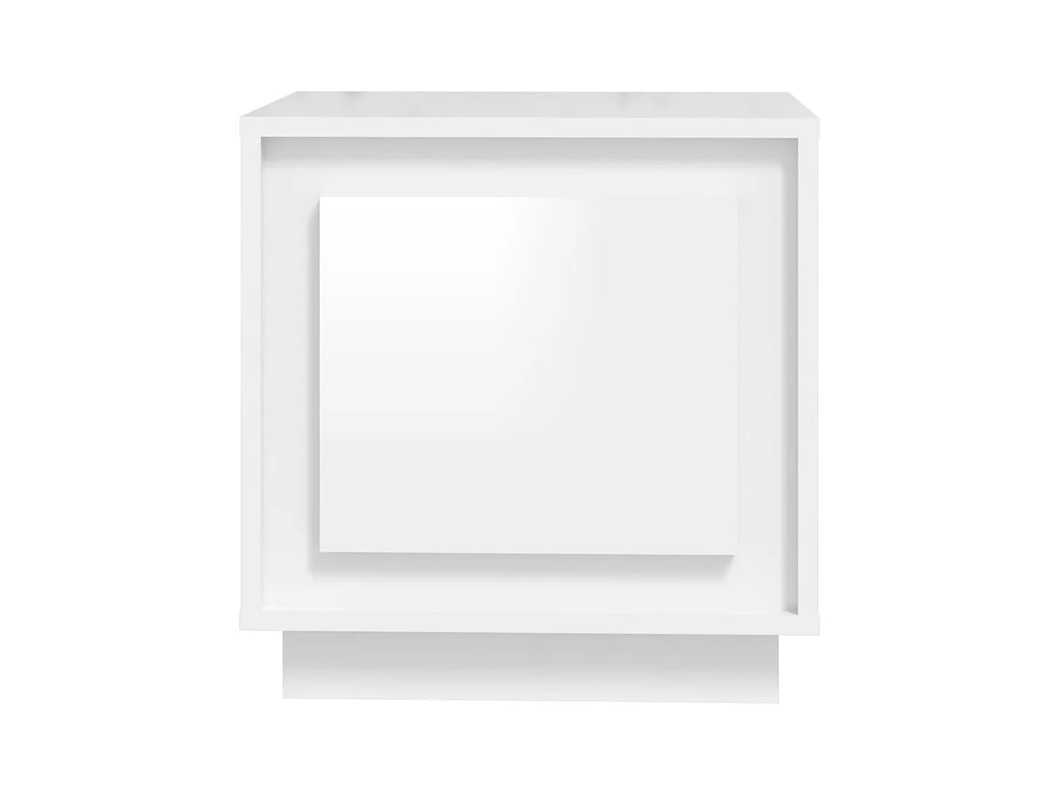 Jordy  Tables de chevet 2pcs blanc brillant 44x35x45cm bois ingénierie