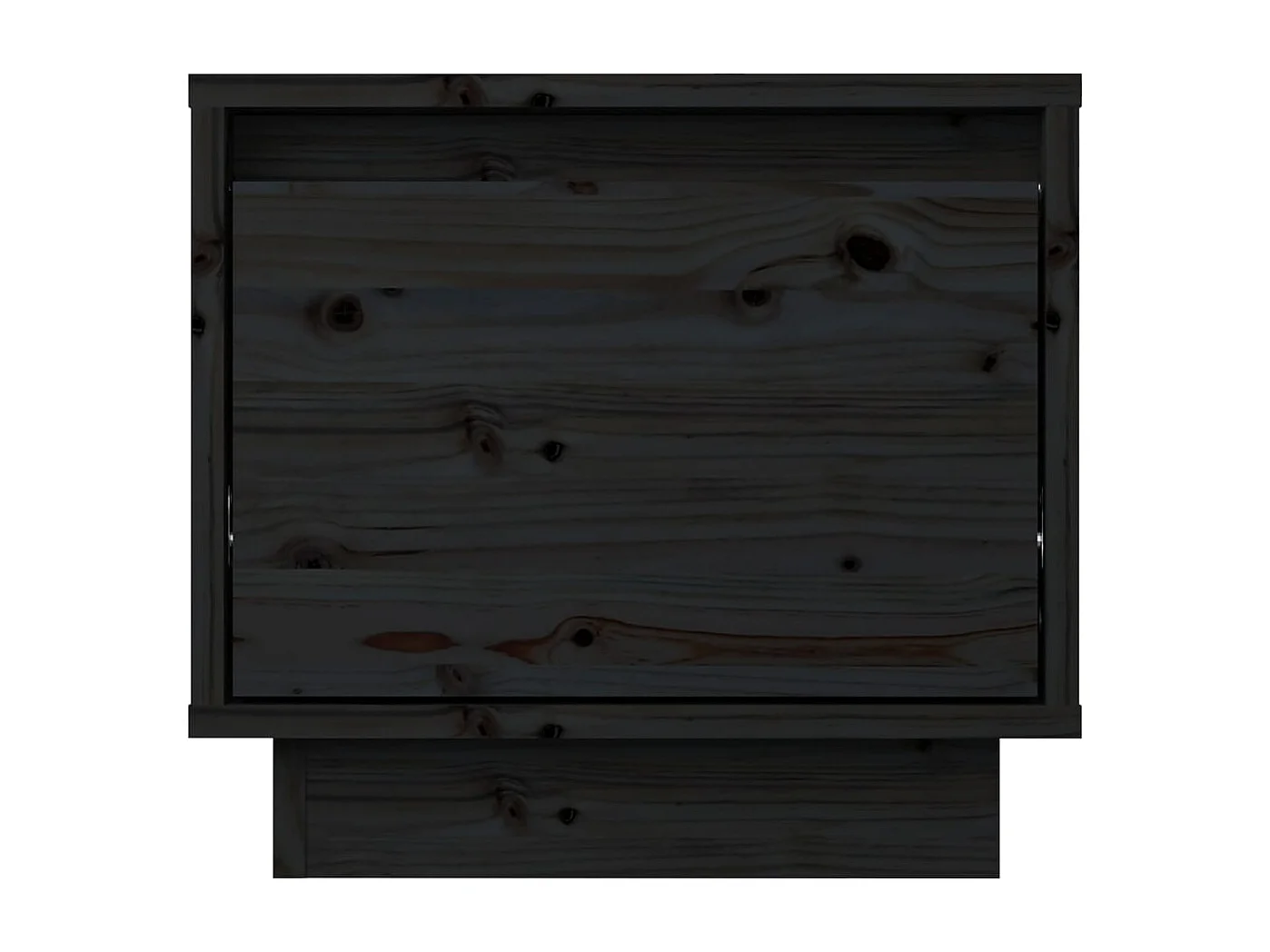 Vidgar  Table de chevet Noir 35x34x32 cm Bois de pin solide