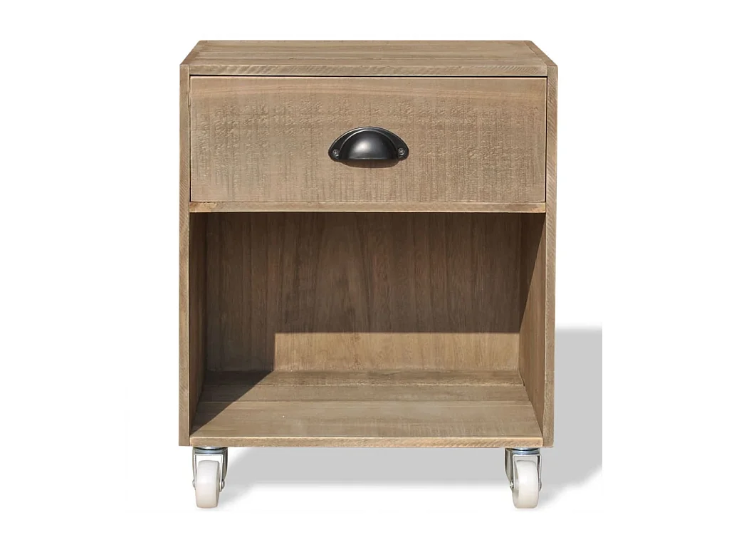 Louis-René-Francis  Tables de chevet 2 pcs marron bois massif