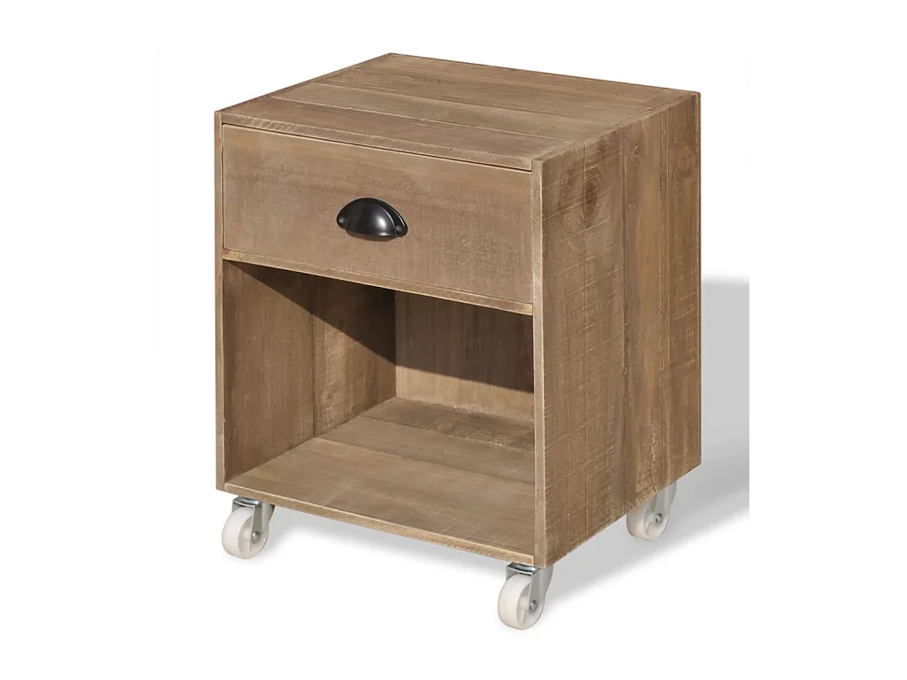 Louis-René-Francis  Tables de chevet 2 pcs marron bois massif