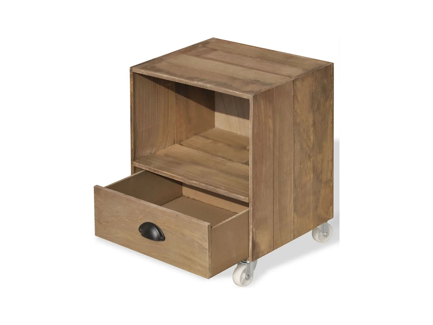 Louis-René-Francis  Tables de chevet 2 pcs marron bois massif