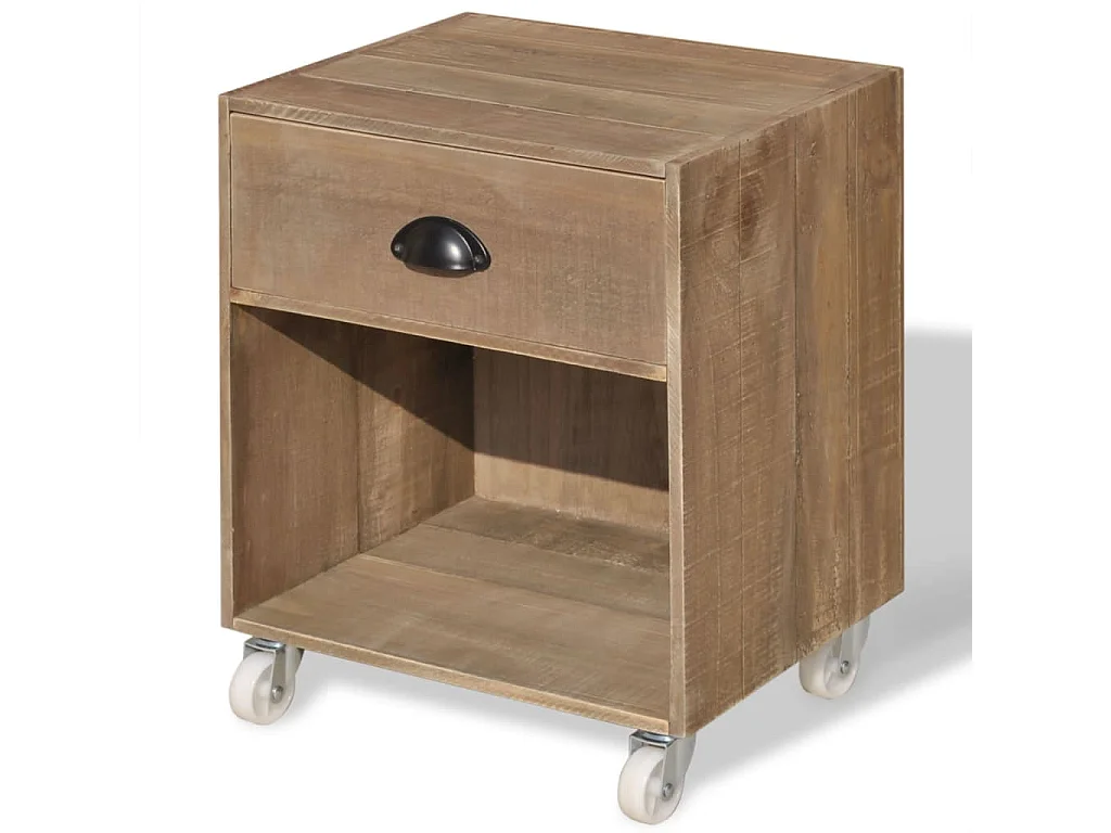 Louis-René-Francis  Tables de chevet 2 pcs marron bois massif