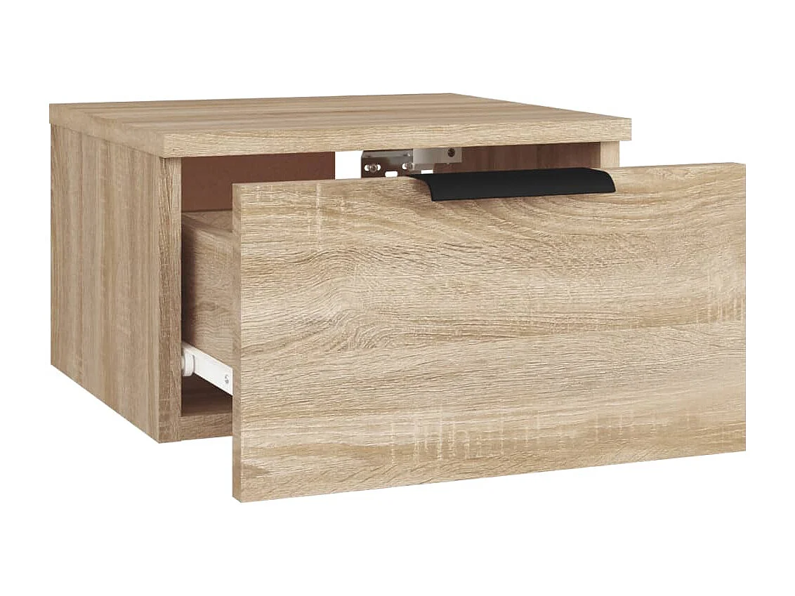 Steve James  Nachtkastjes 2 st wandgemonteerd 34x30x20 cm sonoma eikenkleur
