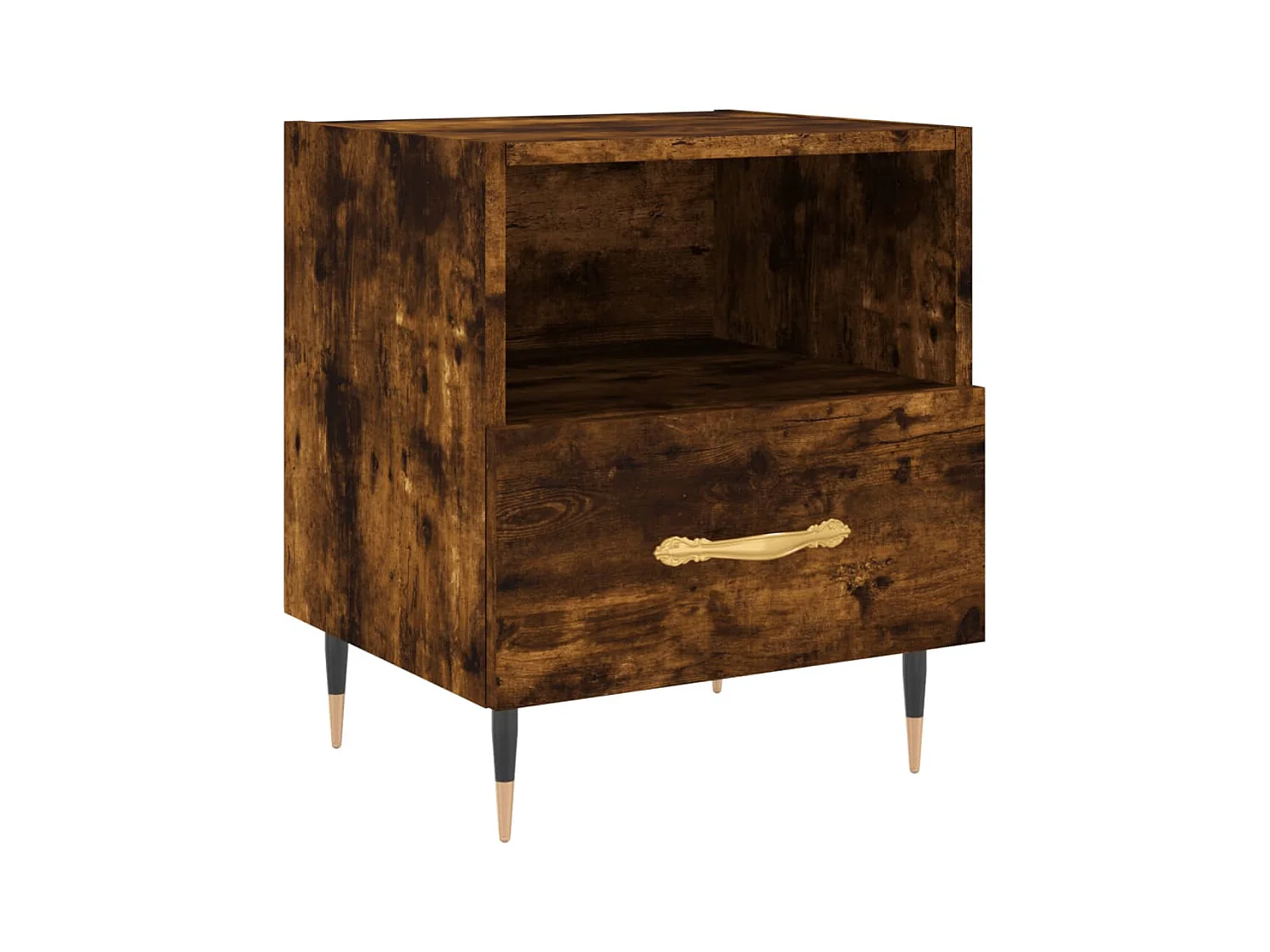 Porsgrunn  Table de chevet chêne fumé 40x35x47,5 cm bois d’ingénierie