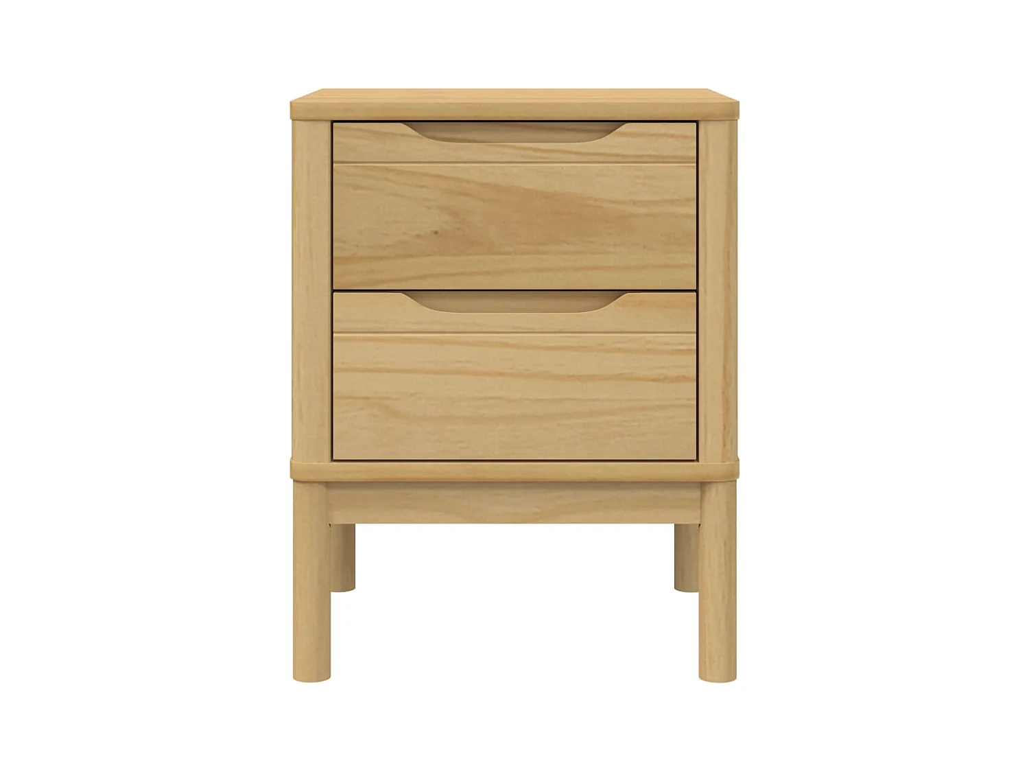 Skenda  Table de chevet FLORO cire marron 45x39x57cm bois de pin massif