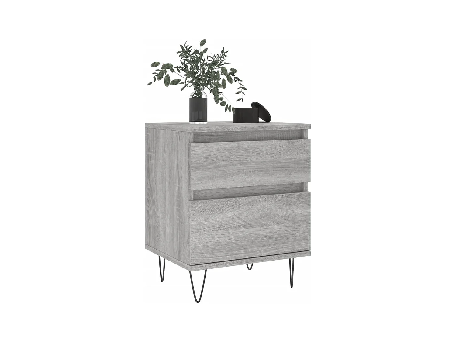 Ineke  Tables de chevet 2 pcs sonoma gris 40x35x50 cm bois ingénierie