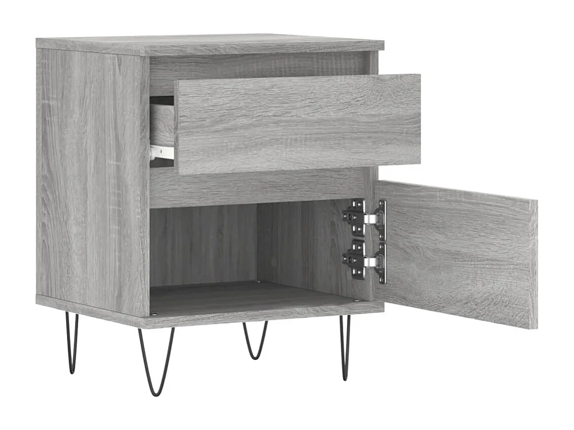 Ineke  Tables de chevet 2 pcs sonoma gris 40x35x50 cm bois ingénierie