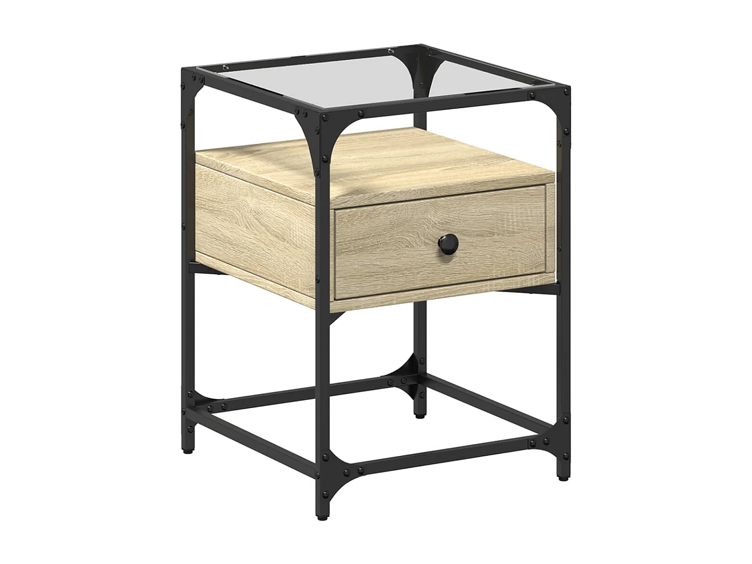 Kirsi  Tables de chevet 2 pcs chêne sonoma 40x40x55 cm bois ingénierie