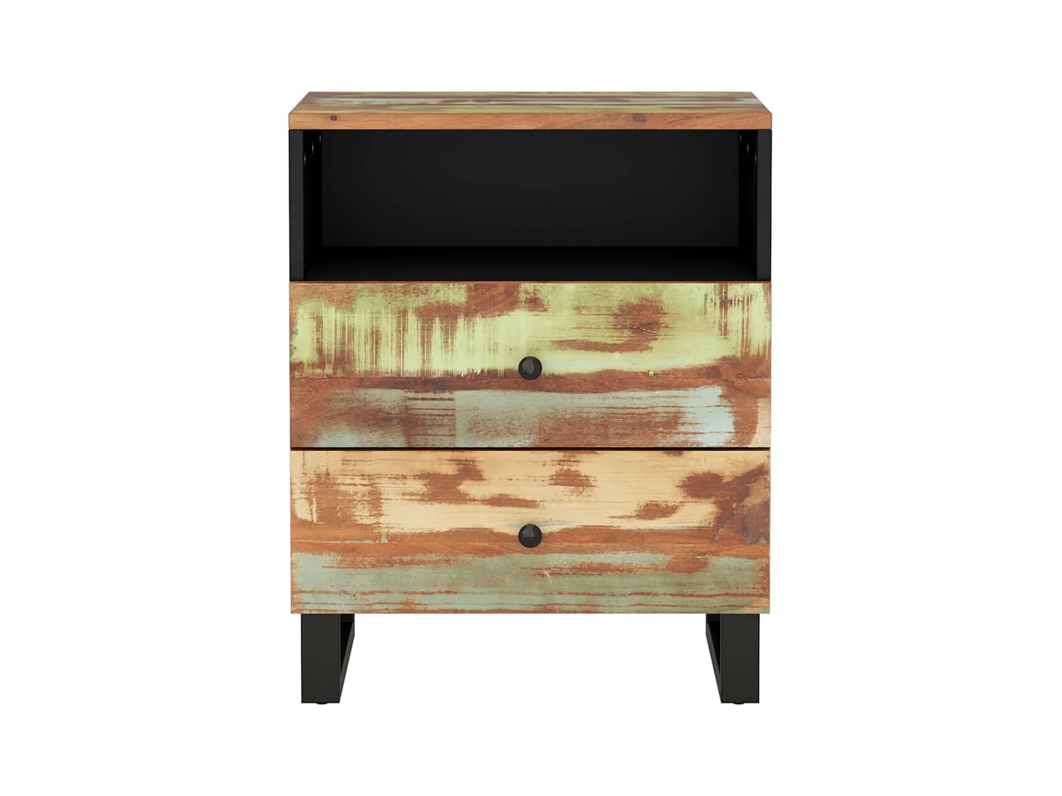 Glynnor  Table de chevet 50x33x62cm Bois de récupération et d'ingénierie