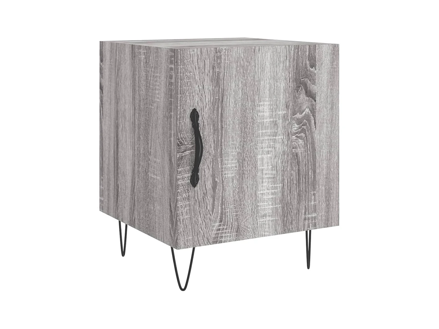 Corning  Table de chevet sonoma gris 40x40x50 cm bois d'ingénierie