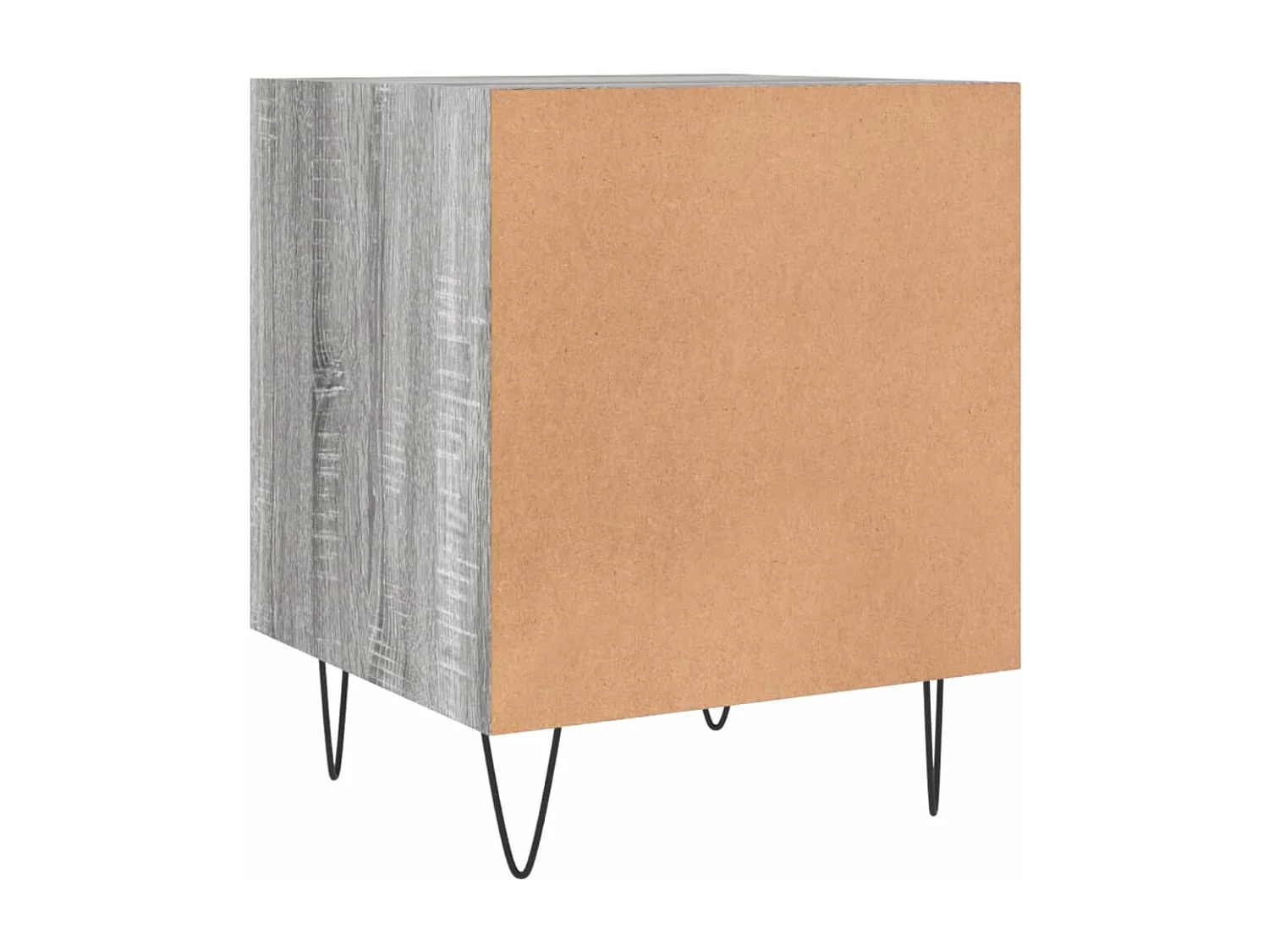 Corning  Table de chevet sonoma gris 40x40x50 cm bois d'ingénierie