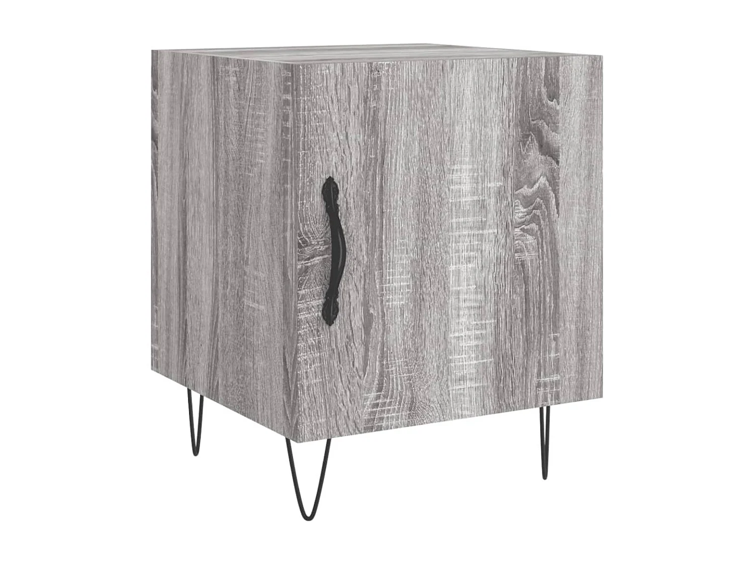 Corning  Table de chevet sonoma gris 40x40x50 cm bois d'ingénierie