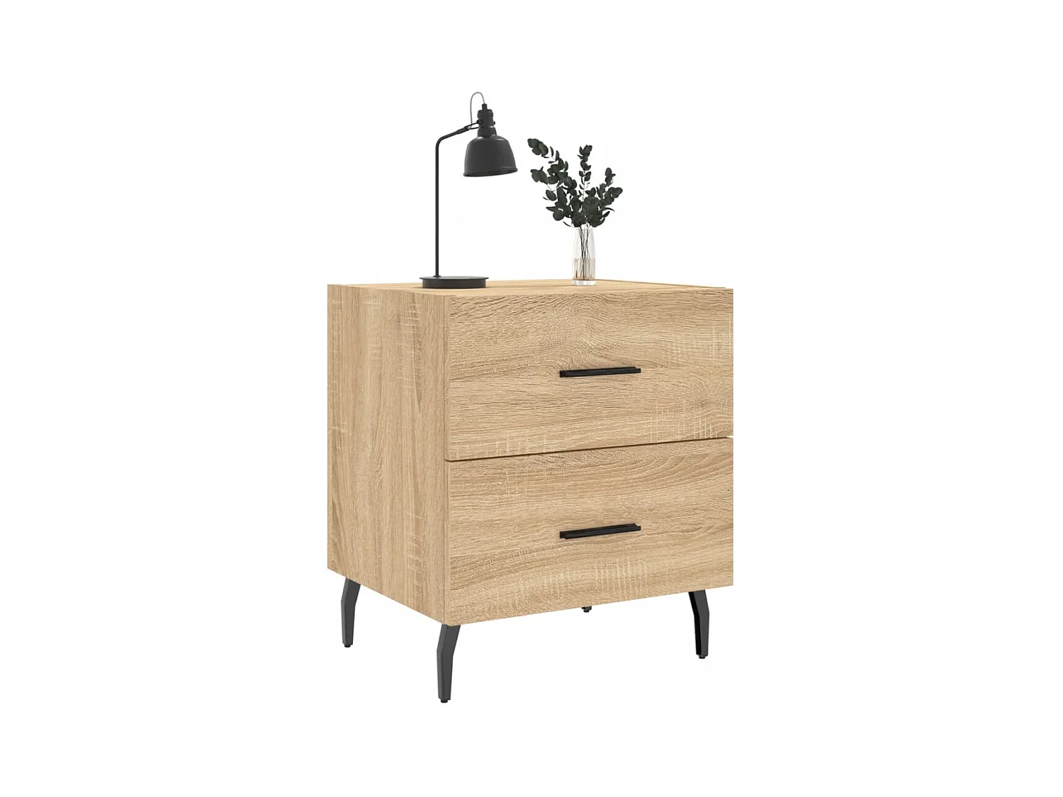 Brad John  Table de chevet chêne sonoma 40x35x47,5 cm bois d’ingénierie