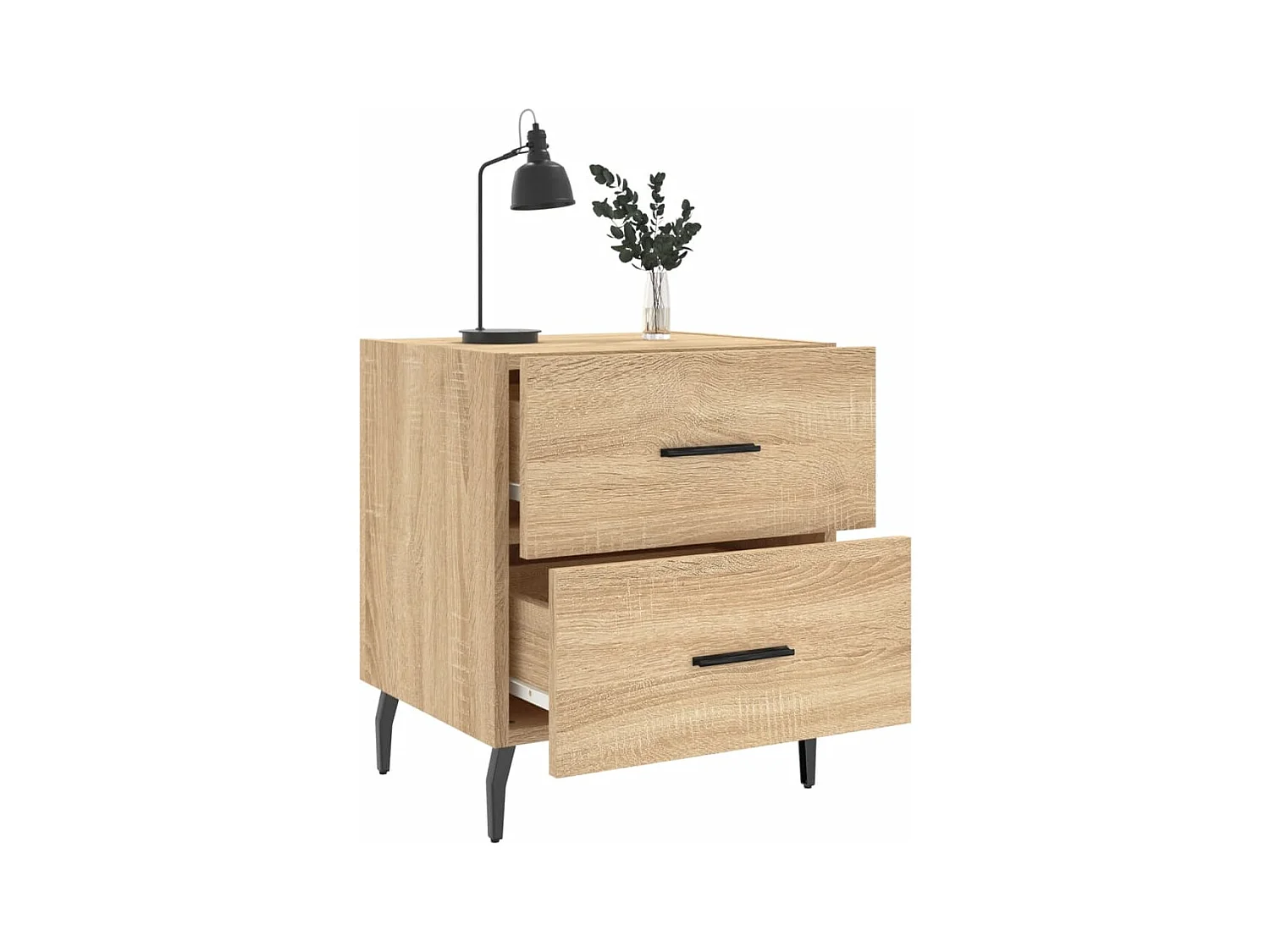 Brad John  Table de chevet chêne sonoma 40x35x47,5 cm bois d’ingénierie