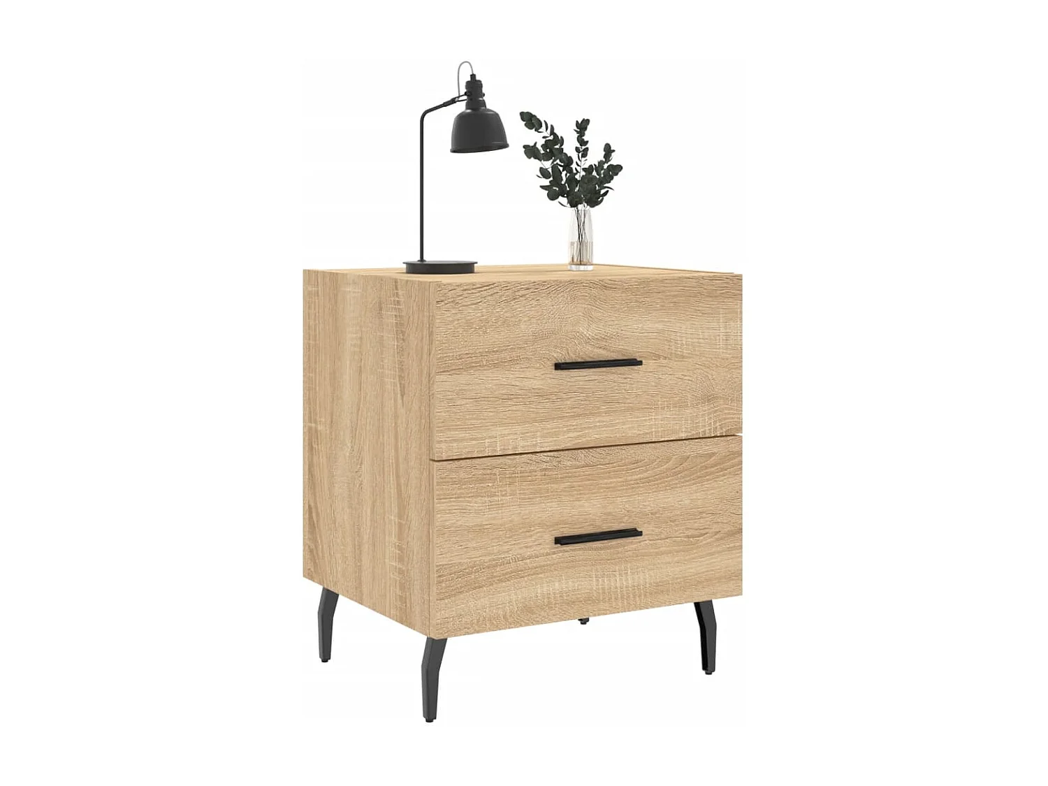 Brad John  Table de chevet chêne sonoma 40x35x47,5 cm bois d’ingénierie