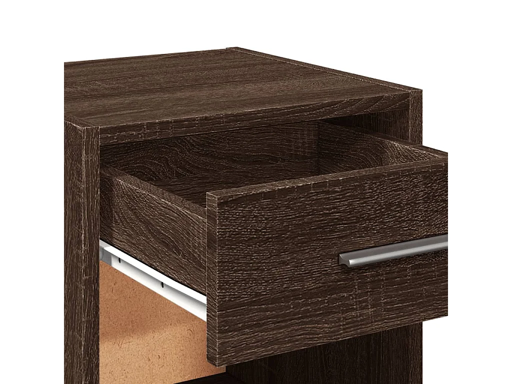 Ragna  Comodini 2 pz Rovere Marrone 35x34x65 cm in Legno Multistrato