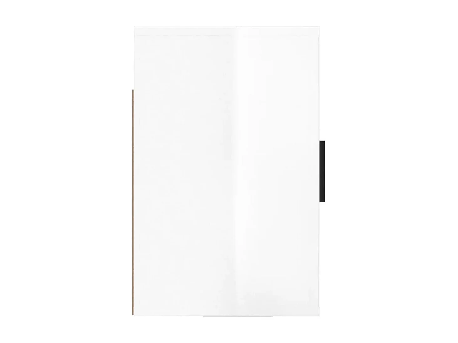 Almond  Table de chevet murale Blanc brillant 50x30x47 cm