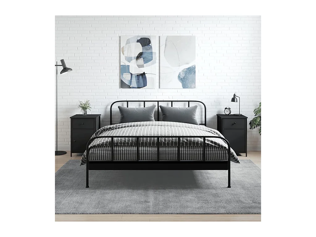 Qardir  Nachttische 2 Stk. Schwarz 40x42x60 cm Holzwerkstoff